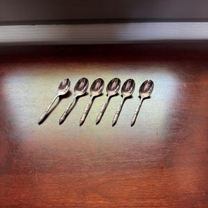 French Vintage Silverplate Tea Spoons – Set of 6 with Refined Detail & Quiet Sass