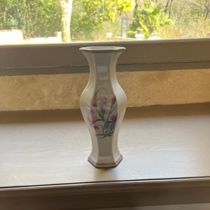 Rare French Vintage Handmade Porcelain Vase – Simple and Elegant