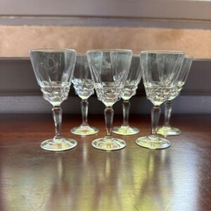 Set of 6 French Vintage Crystal Cordial Glasses – Elegant & Timeless