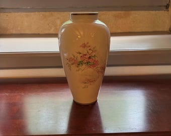 MBFA Pornic によるフランスの花瓶 手描きのカップルの花 ヴィンテージ