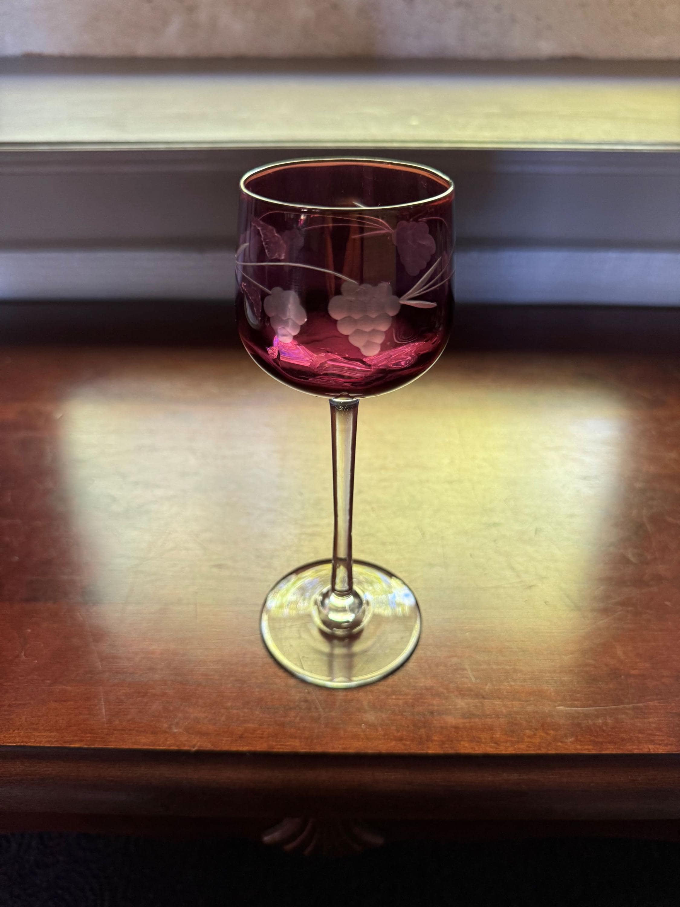 フランスのヴィンテージクリスタルワイングラス6個セット