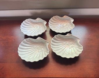 Limoges porseleinen coquilleschalen – Set Franse Coquille Saint-Jacques Franse vintage porseleinen schaaltjes