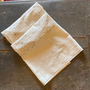 French Vintage Embroidered Linen Tablecloth