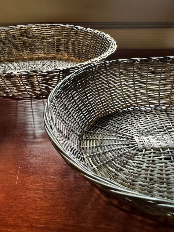 Cestino Portapane Ovale EDZARD In Acciaio Argentato - Design Intrecciato Elegante Per Colazioni Speciali - Foto 2