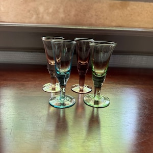 Set of 4 French Cordial Glasses