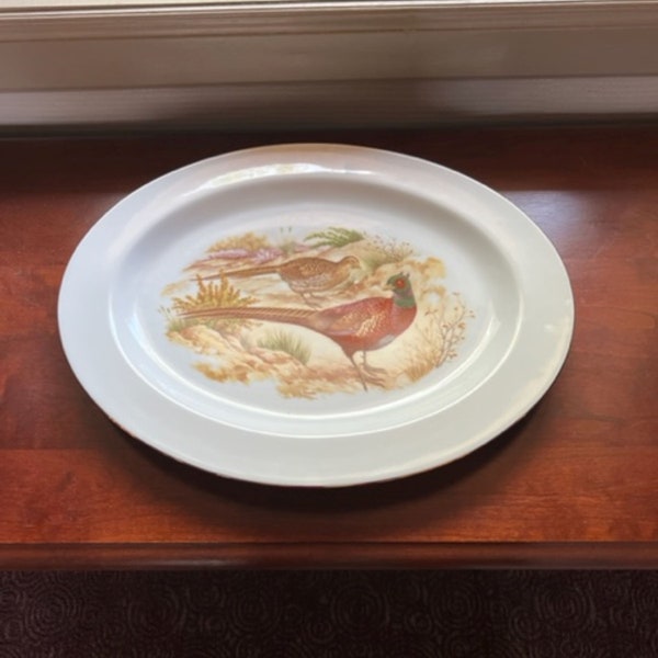 French Vintage Limoges Porcelain Serving/Poultry Plate