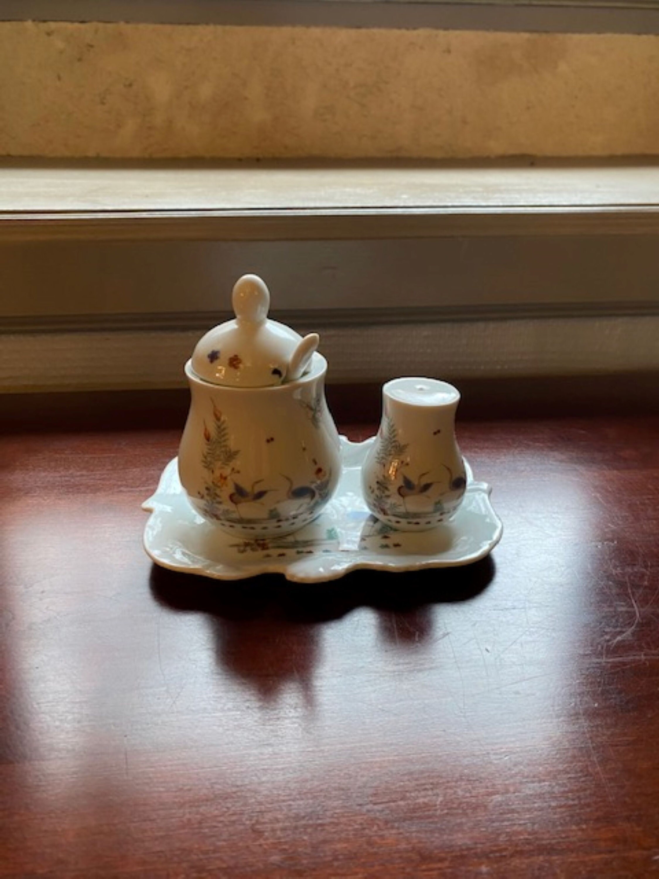 French Vintage Porcelain Salt and Pepper Serving Pieces | Etsy