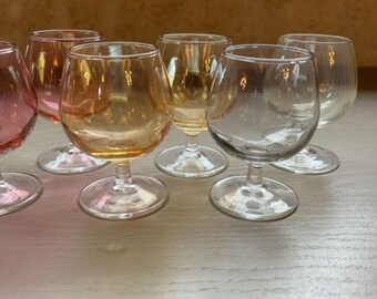 フランス製ヴィンテージクリスタルブランデーグラス8個セット – マルチ