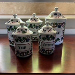 Set van 5 vintage Franse Haviland-bussen – zeldzaam Limoges-porselein