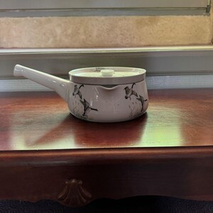 French Vintage Porcelain Baking & Serving Dish – Two-Piece Set with Extraordinary Hand Decoration