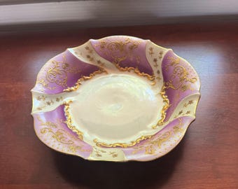 Frans vintage Limoges-porselein – handbeschilderd met vergulde details