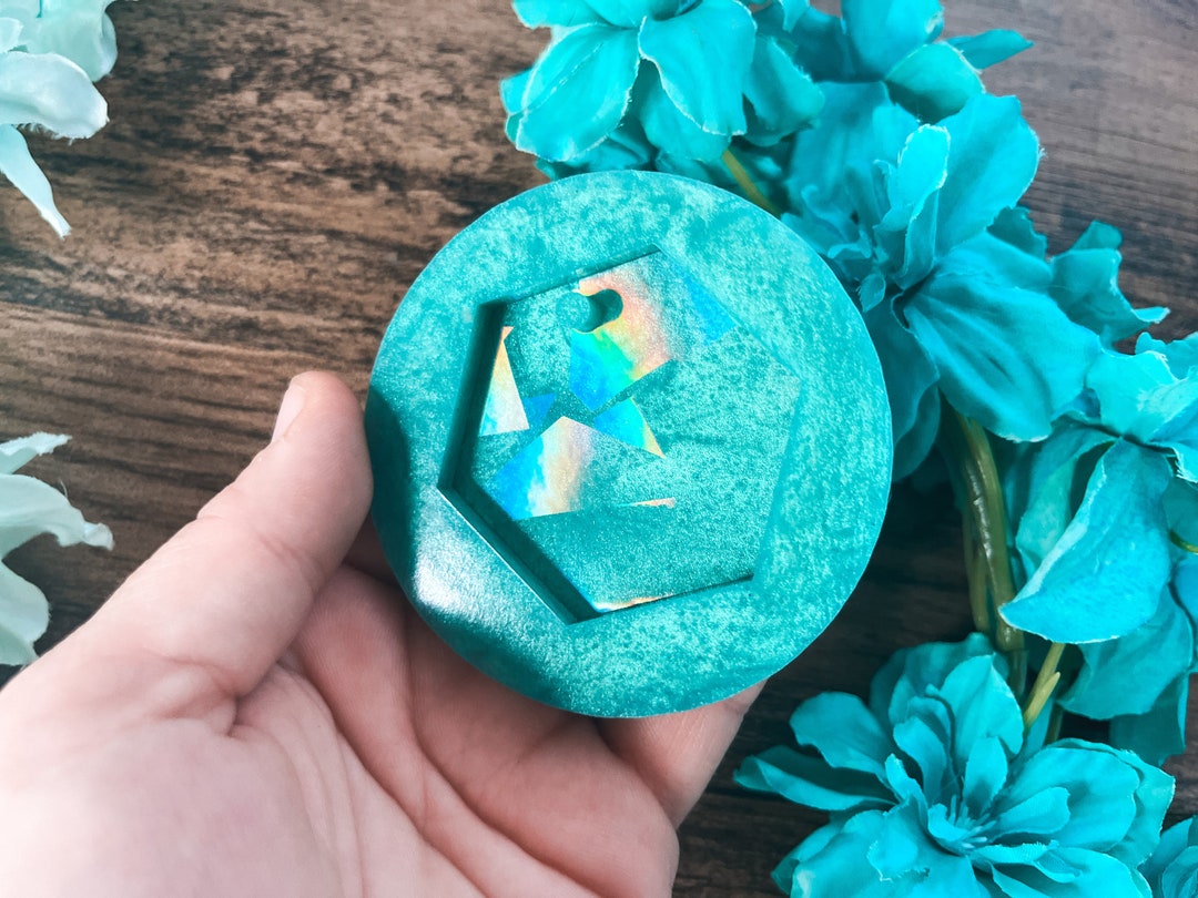 Holographic Hexagon Dog Tag Mold, Holographic Mold, Holographic Resin