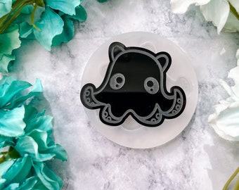 Flapjack Octopus Badge Reel Mold, Resin Mold, Silicone Mold, Nautical Mold, Fish Moulds, Silicone Resin Molds, Silicon Resin Moulds