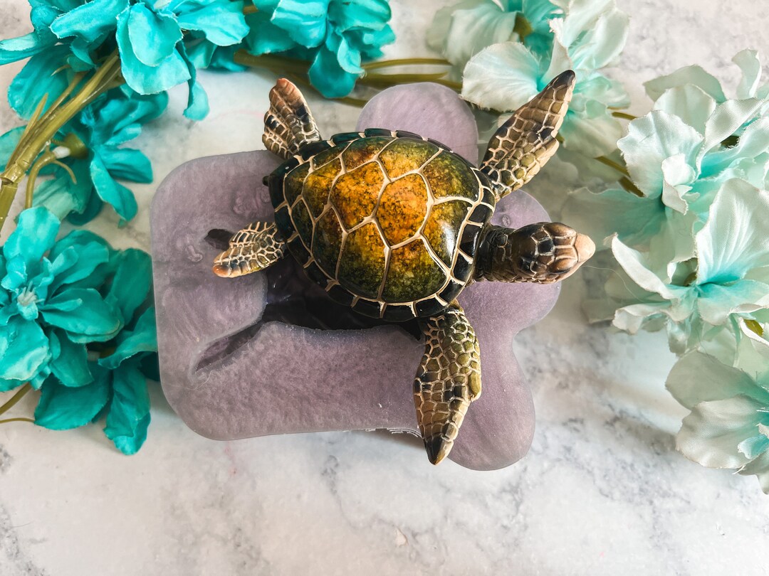Turtle Figurine Mold, Resin Mold, Silicone Mold, Nautical Mold, Summer