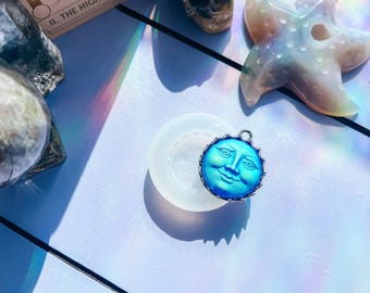 3D Moon Face Silicone Mold | Resin Jewelry, Witchy Crafts
