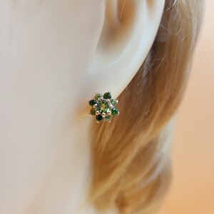 Peridot Diopside Studs, Chrome Diopside, Natural Gemstone, Handmade Jewellery, Rose Gold Plated, Sterling Silver, Stud Earrings