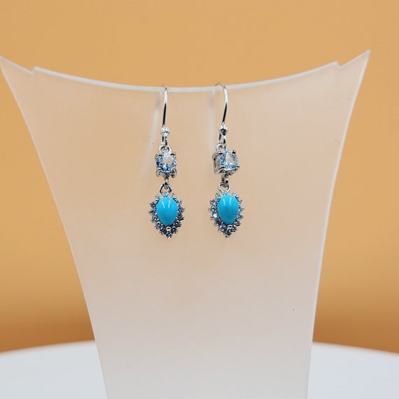 VONALA Orecchini Acchiappasogni Per Donna E Ragazza, In Argento Sterling Turchese/pietra Di Luna/cristallo Piuma Goccia Orecchini Boho Gioielli Regalo - Foto 3