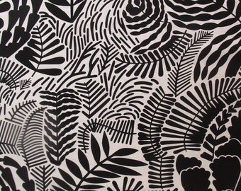 IKEa fabric by the yard, cotton fabric, scandinavian fabric, home decor upholstery fabric, black and white cotton fabric, modern fabric