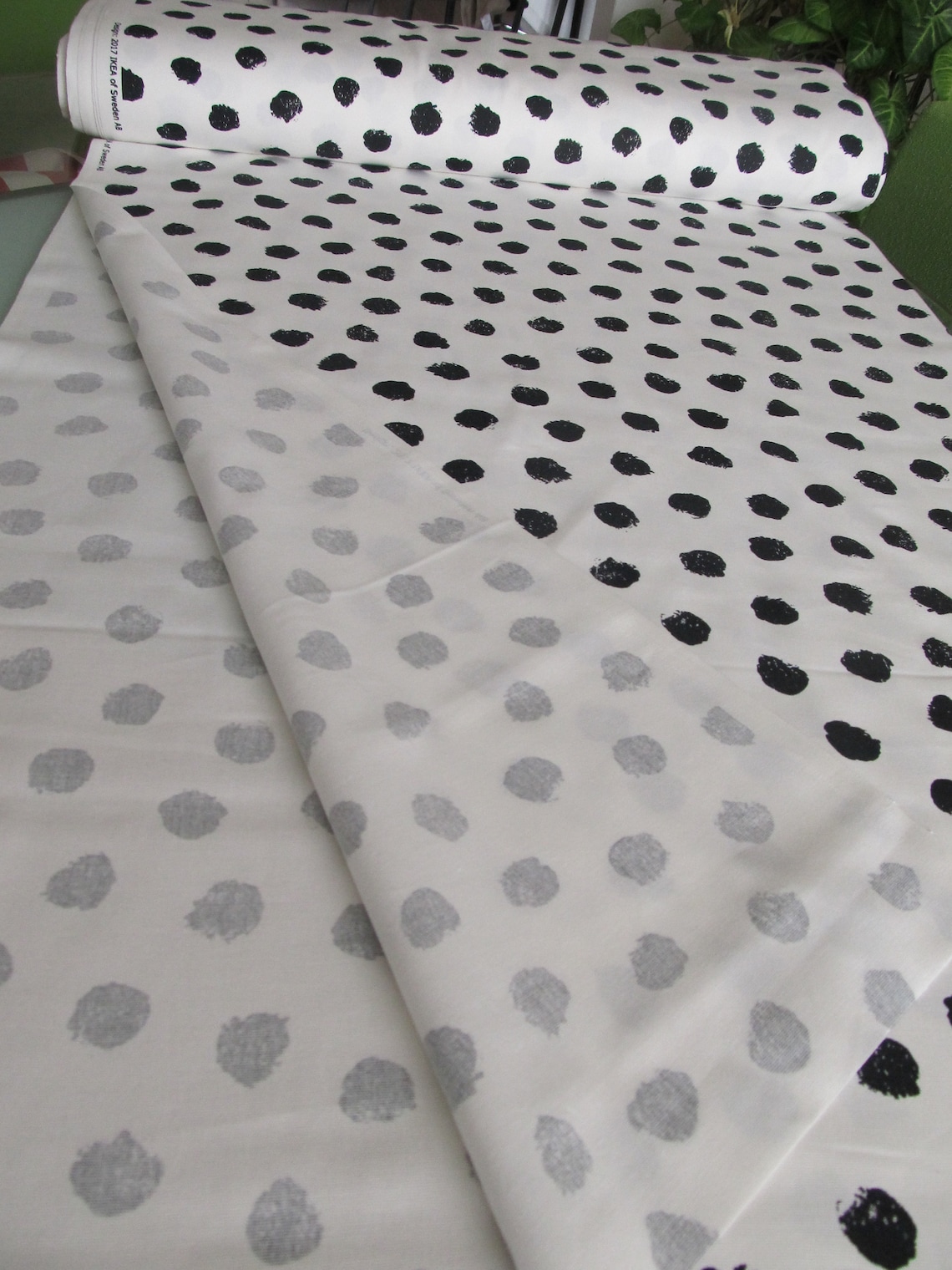 IKEA Fabric by the Yard, Cotton Fabric, Abstract Cotton Fabric From