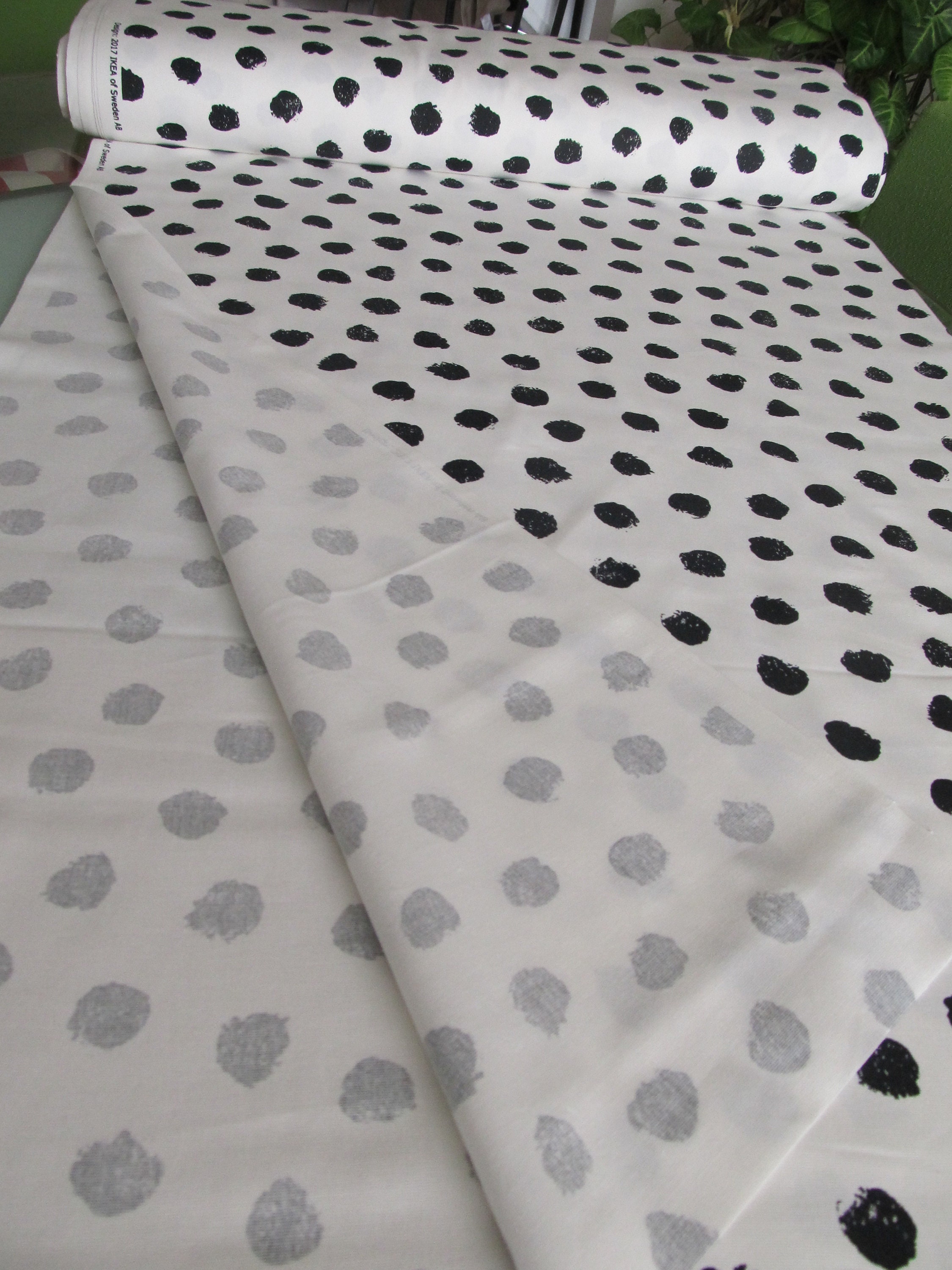 IKEA Fabric by the Yard, Cotton Fabric, Abstract Cotton Fabric From