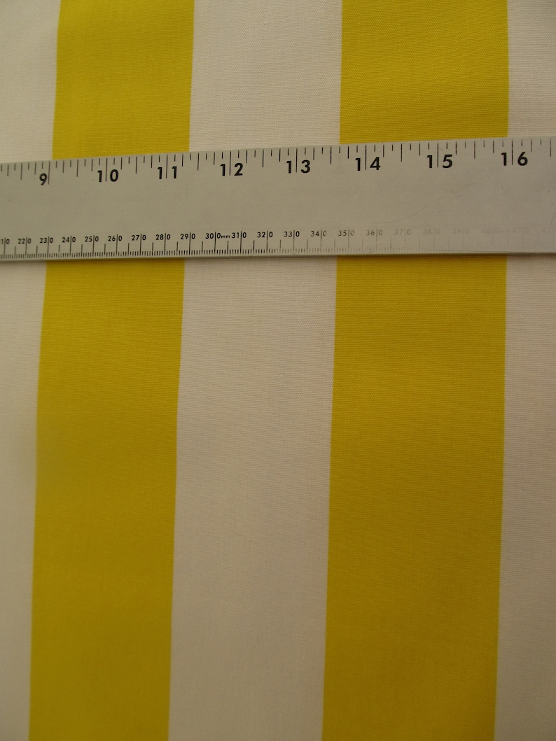 Ikea Fabric by the Yard, Yellow & White Fabric, Thick Cotton Good for