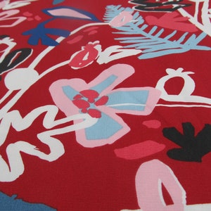 IKEA fabric by the yard, medium weight IKEa fabric, modern fabric, abstract colorful fabric, red, blue and white abstract fabric