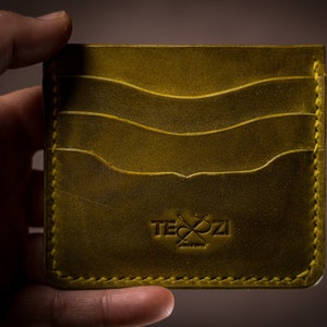 Personalisierter Visitenkartenhalter, Leder Kreditkartenhülle, Schlanke Kartenhülle, Crazy Horse Leder Kartenhalter, minimalistischer Kartenhalter, Geschenk ihn