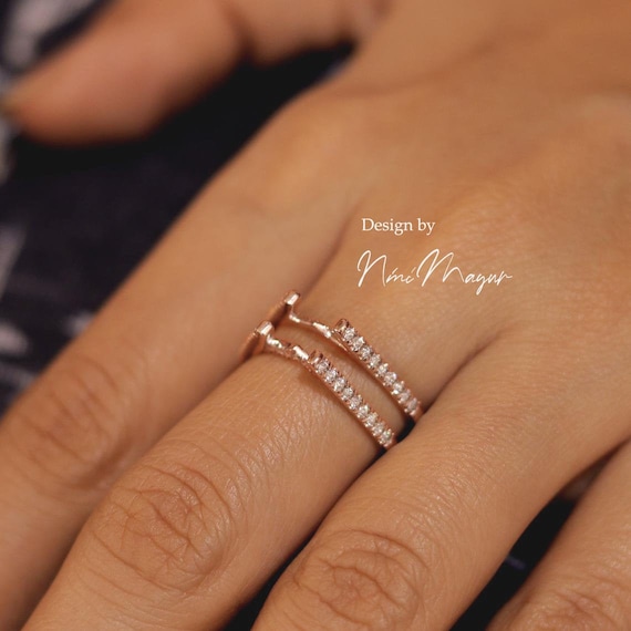 0.60ct Ring Enhancer and Wrap Ring Ring Guard Ring Jacket 925