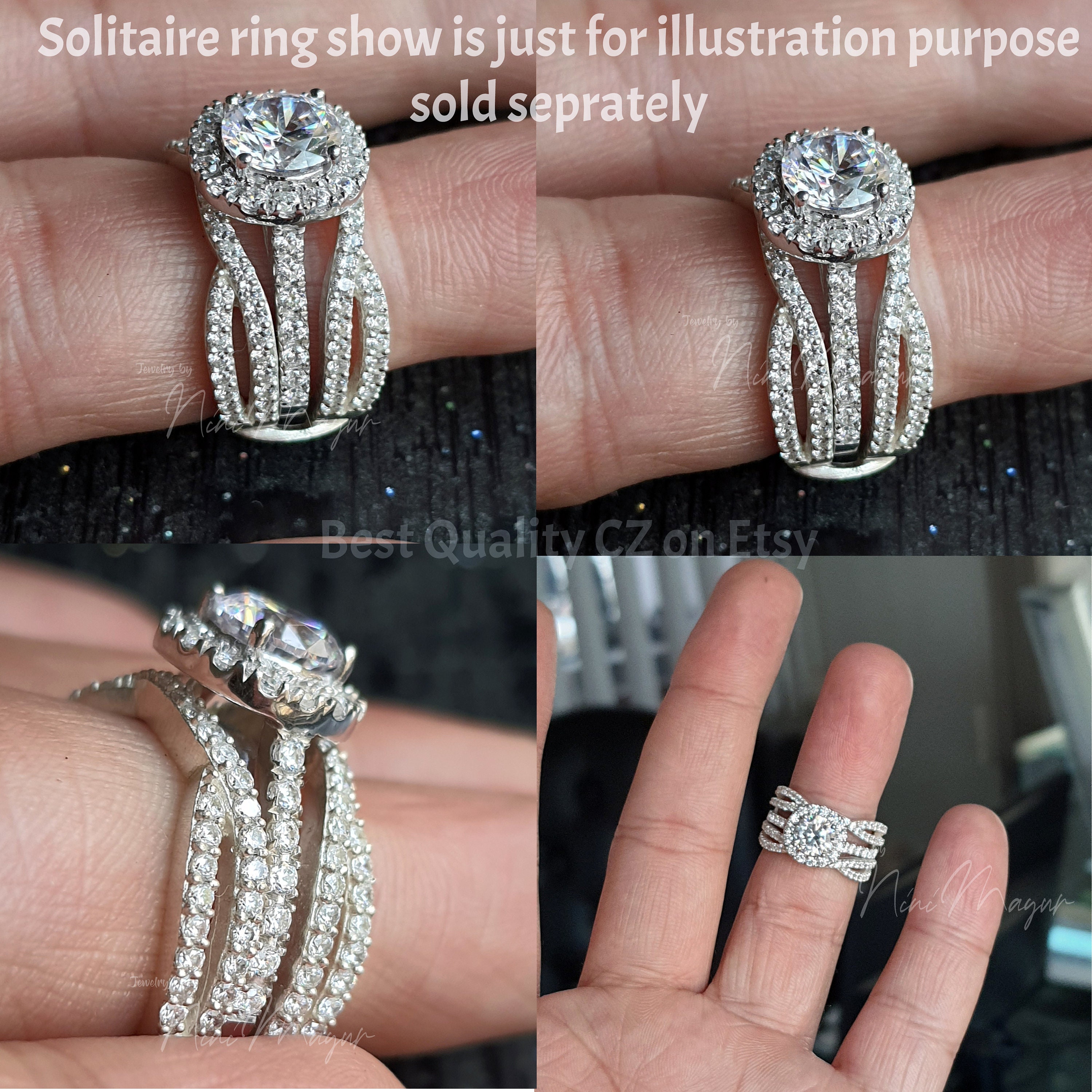 0.8ct Ring Enhancer and Wrap Engagement Ring Guards & Etsy