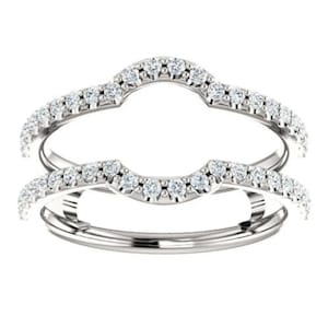 High Quality Ring Enhancer, Wrap ring, Ring Guard, Ring Jacket, 925 Sterling Silver with 14kt Gold plated, Enhance look for your Solitaire.