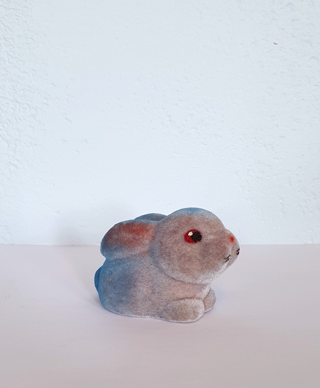 Vintage Soviet Foam Rubber Bunny Toy, Vintage Flocked Soviet Era Bunny ...