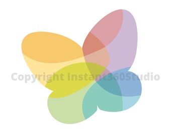 Colorful Butterfly / Child Care / Daycare Clip Art / Preschool Logo / Logo templates / Download and Use Now