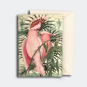 Zauberhafte Vintage Grusskarte Tropical