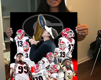 Georgia Bulldogs National Championship drawing, Kirby Smart, Uga mascot, Georgia Bulldogs football