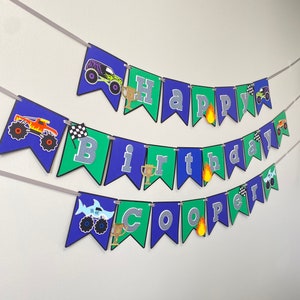Monster Jam inspired Birthday Decoration | Monster Truck Birthday Decoration | Monster Jam Birthday Banner