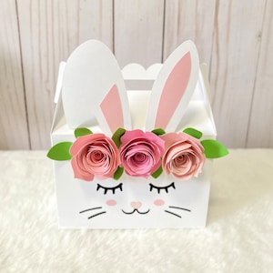 Boîte cadeau lapin | Boîte cadeau de Pâques | Un lapin est une boîte cadeau | Anniversaire lapin | Décoration de fête de Pâques | Bonbonnière lapin | Boîte à pignon lapin