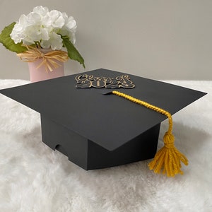 Coffret cadeau casquette de graduation | Coffret cadeau chapeau de fin d'études | Boîte cadeau de fin d'études avec pampille | Coffrets cadeaux de remise des diplômes | Boîtes de cadeaux de fin d'études