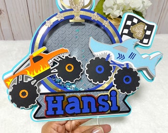 Monster Jam Cake Topper | Monster Truck Cake Topper | Monster Jam Birthday Decoration