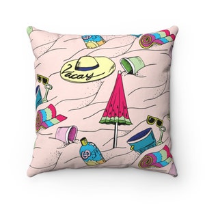 Air BnB Decor - Vacation Home Pillow for Chair - Beach Home - Second Home Pillow Spun Polyester Square Pillow