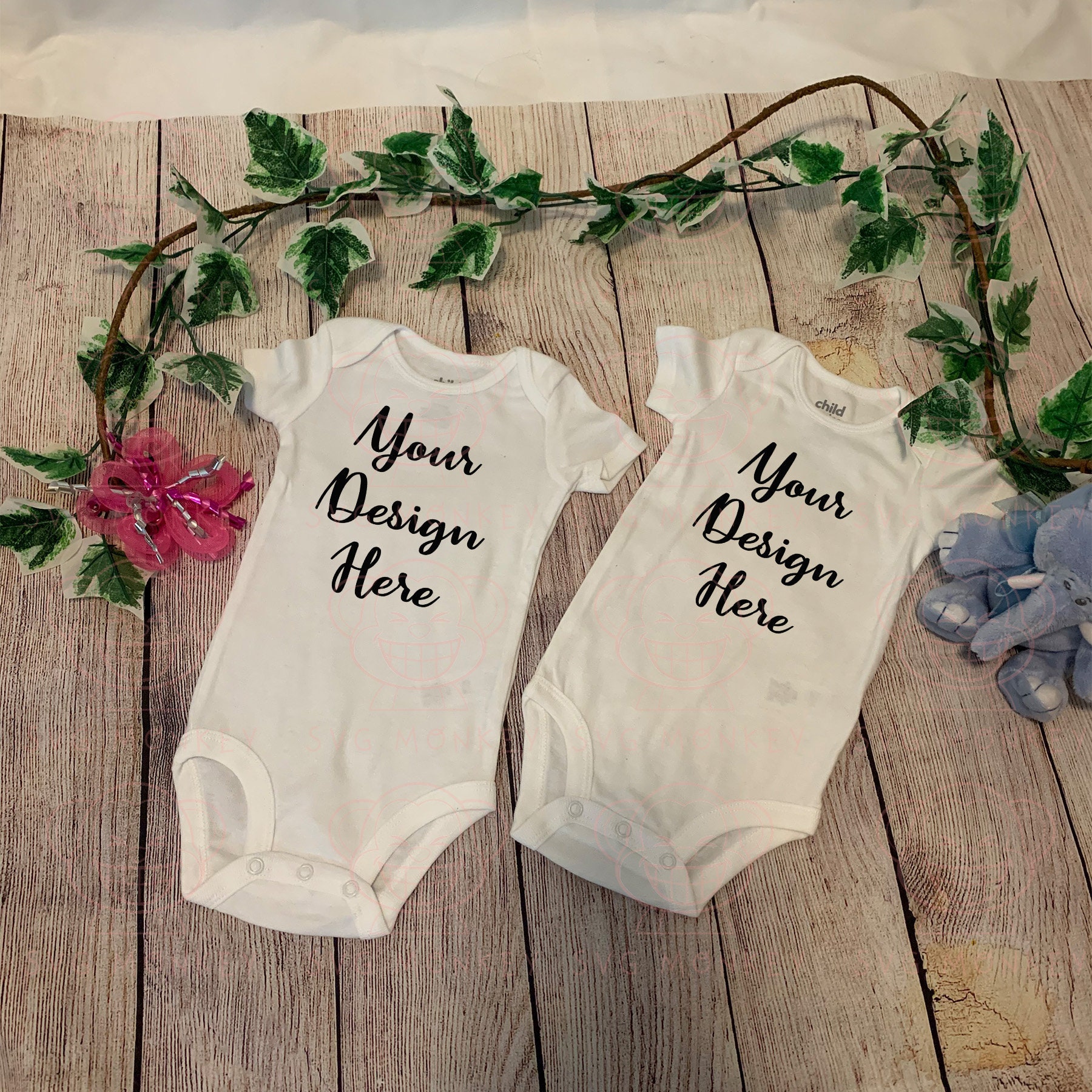 Download Baby mockup onesie mockup baby onesie mockup twin onesie | Etsy