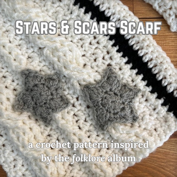 Stars & Scars Crochet Cable Scarf PATTERN