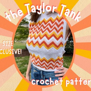 Taylor Tank Digital Crochet PATTERN image 1