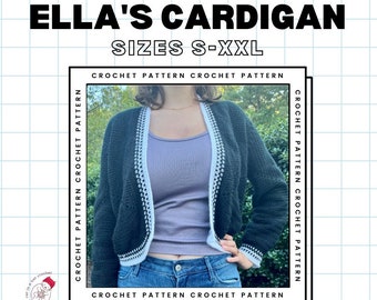 Ella's Cardigan - Crochet PATTERN (digital download)