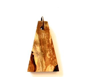 Driftwood necklace pendant, handmade, hand cut, unique, repurposed wood, lightweight