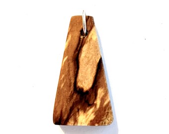 Oregon driftwood necklace pendant, handmade, hand cut, unique, women's necklace, repurposed wood, lightweight