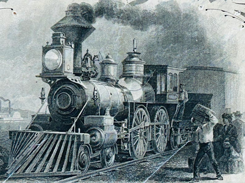 Chicago, Burlington and Quincy Railroad Company Authentic Stock Certificate - Historic Railroad, Antique Year 1891 Great Collector's Item image 1
