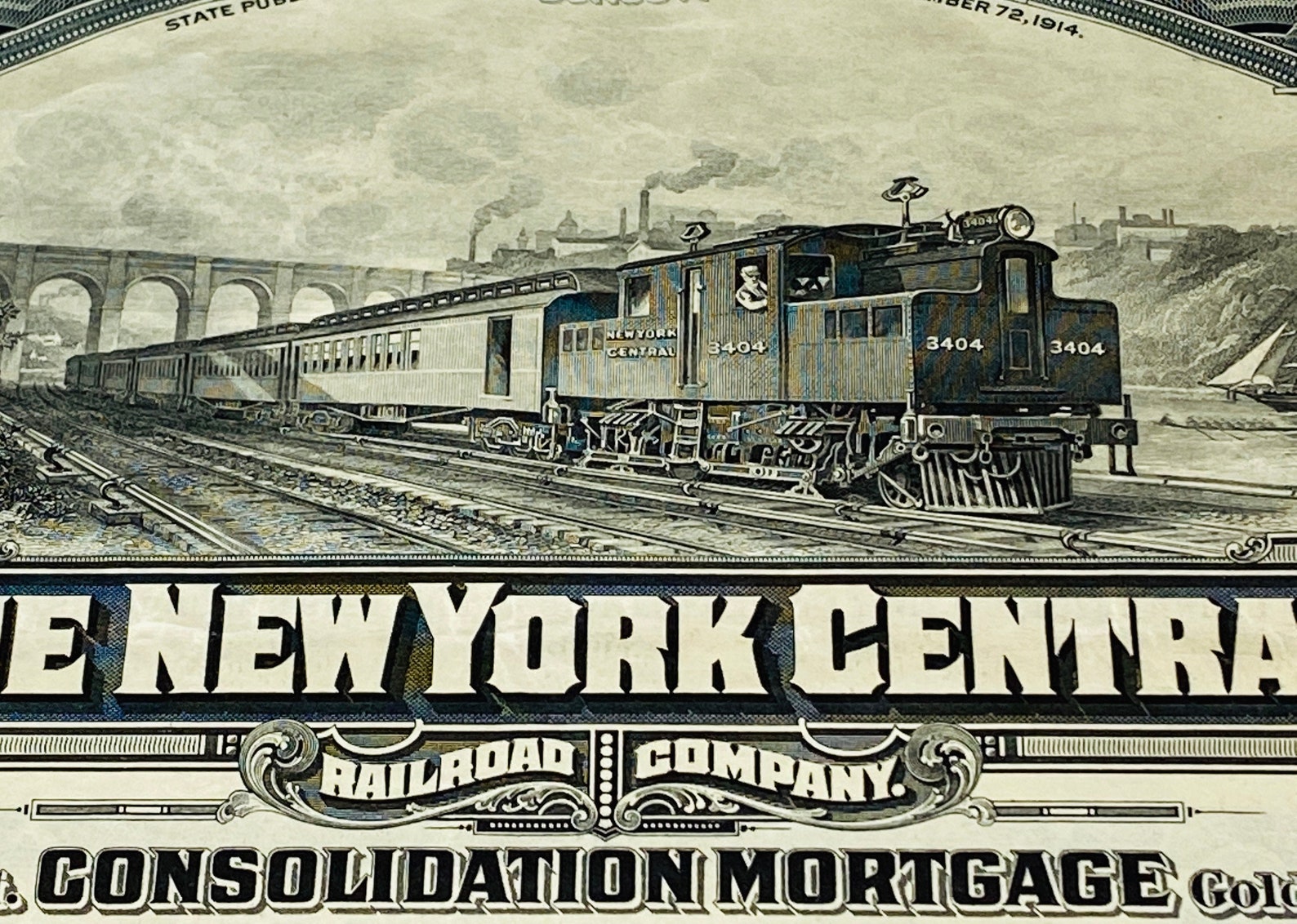 The New York Central Railroad Company Gold bond Antique NYC Etsy