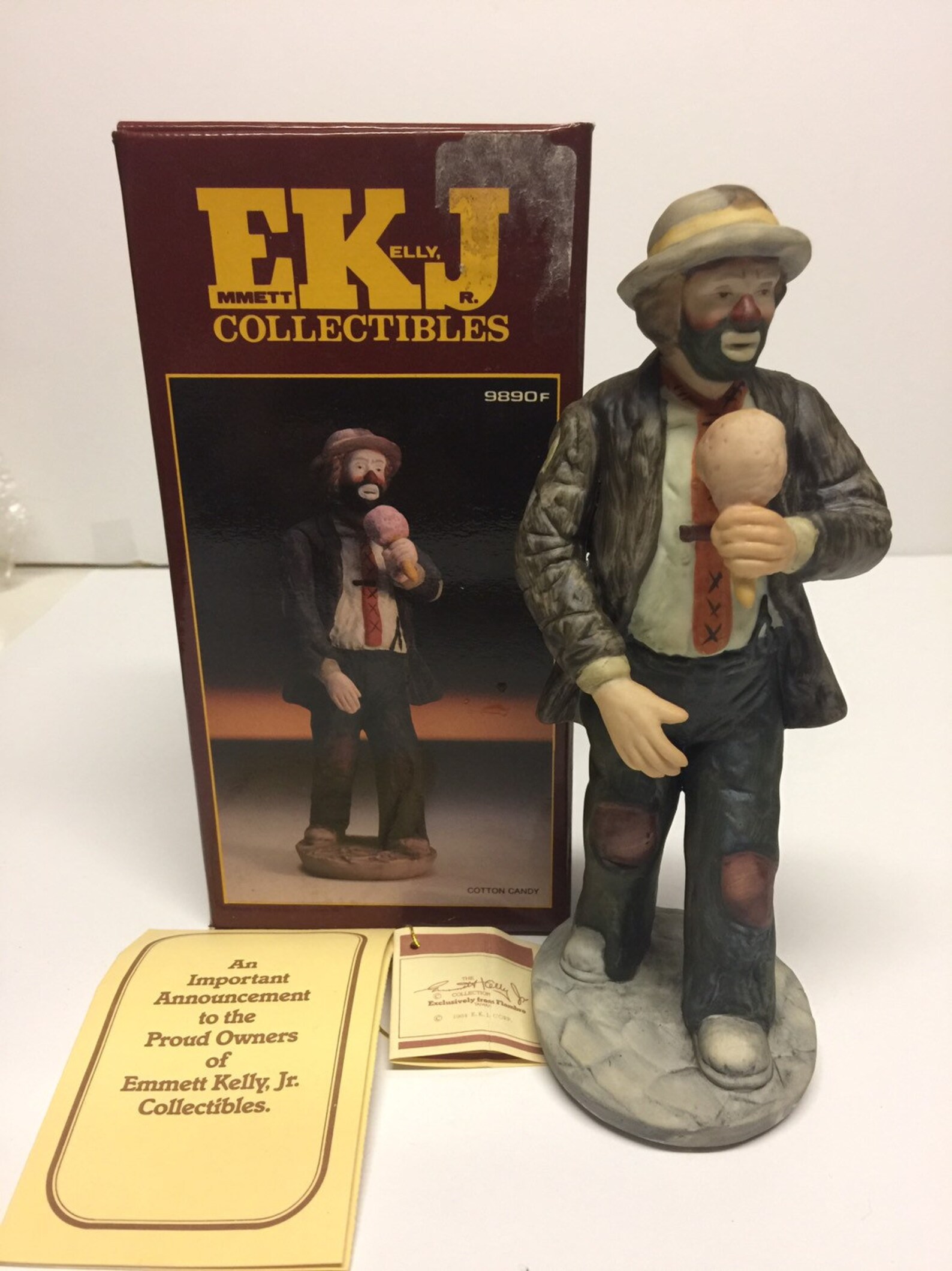 Emmett Kelly Jr. Collectibles 9890F Cotton Candy Etsy