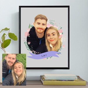 Custom Couple Prints | Couple Portrait Illustration | Custom Portrait Art | Couple Portrait Prints | Custom Art | Illustration | Couple Art