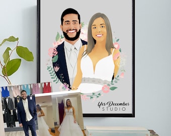 Custom Couple Portrait Illustration Print | Custom Illustration